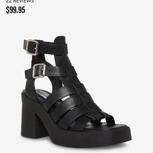 SUMMER Genuine Leather Black Gladiator Sandal